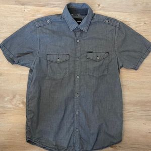 Hurley Men’s Short Sleeve Button Down Shirt; Size M